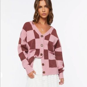 NWT! Checkered Cardigan